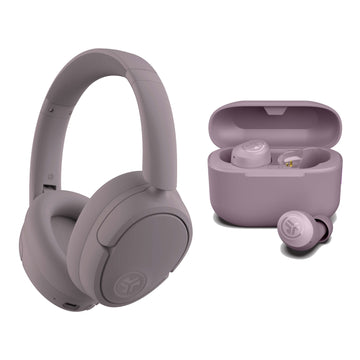 JBuds Lux ANC Headphones & Go Pop+ Mauve Gift Set